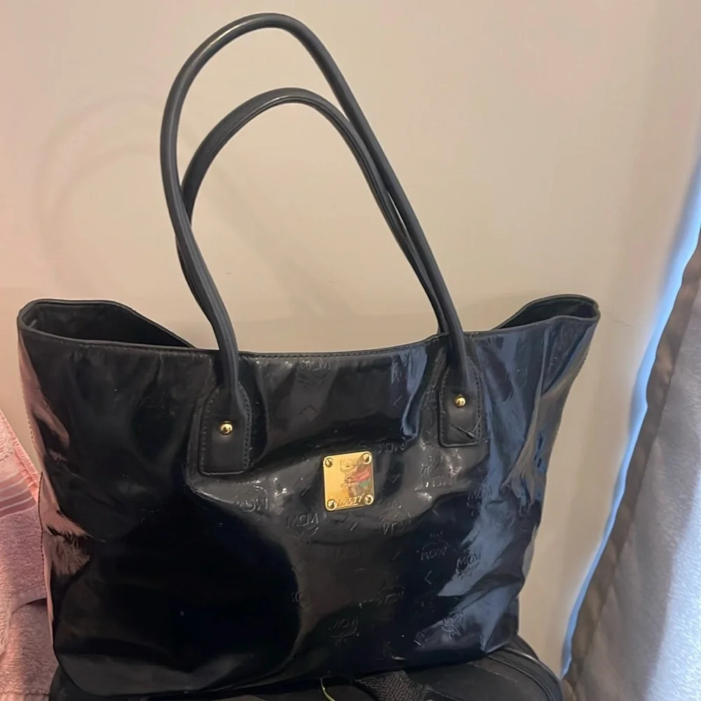 MCM patent black bag Authentic Made in Korea